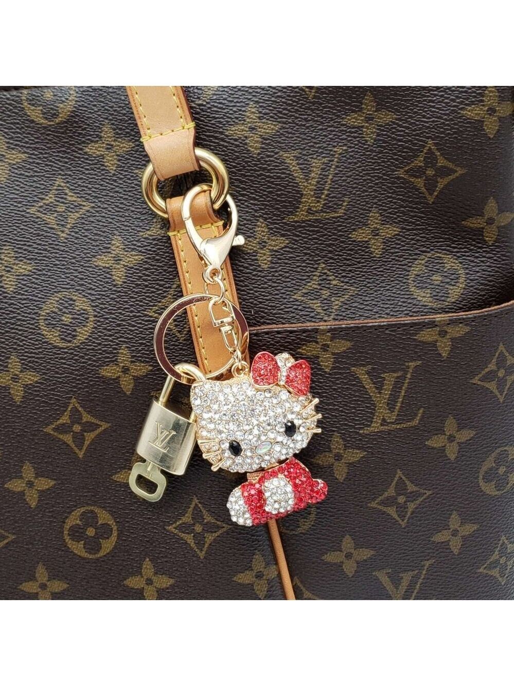 LV Gold Padlock & Key 🔒 Authentic Louis Vuitton Bag Unbranded Hello Kitty Charm